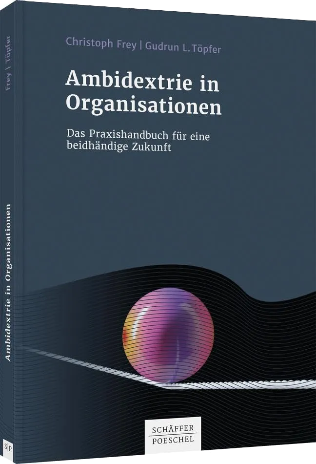 Buchcover Ambidextrie in Organisationen, Praxishandbuch, Schäffer-Poeschel Verlag, Gudrun Töpfer & Christoph Frey