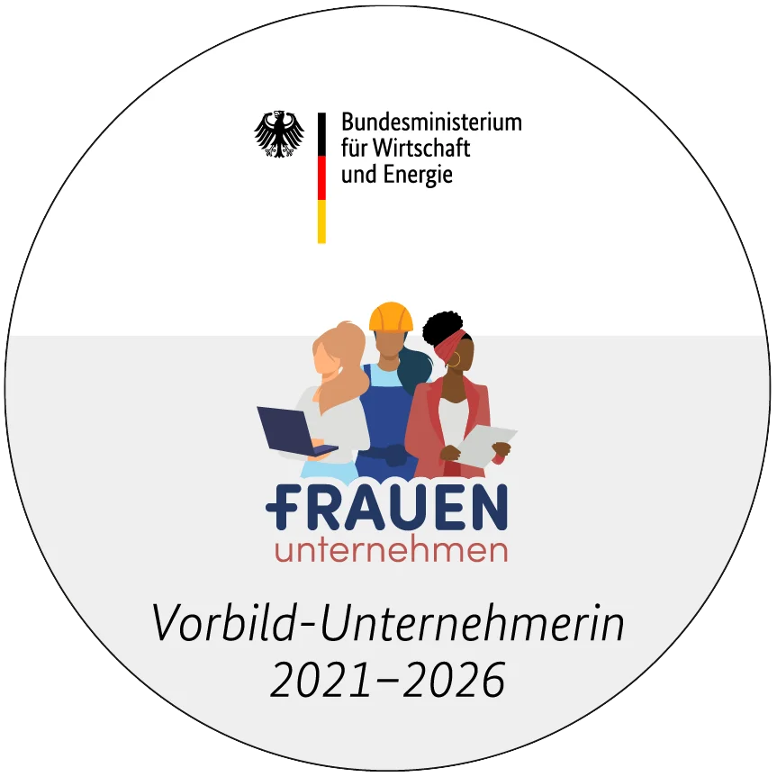 Gudrun Töpfer: Auszeichnungsbadge: Vorbildunternehmerinnen 2021-2026